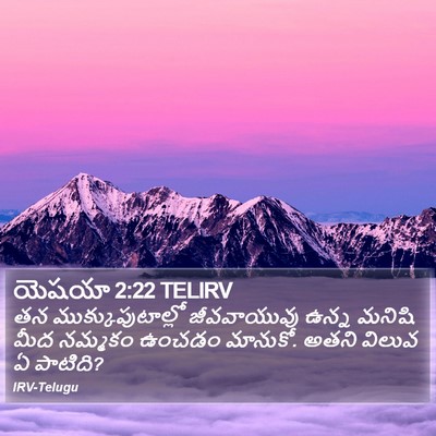 యెషయా 2:22 TELIRV Bible Verse Image