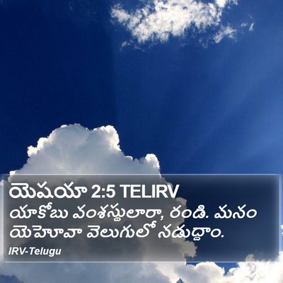 యెషయా 2:5 TELIRV Bible Verse Image