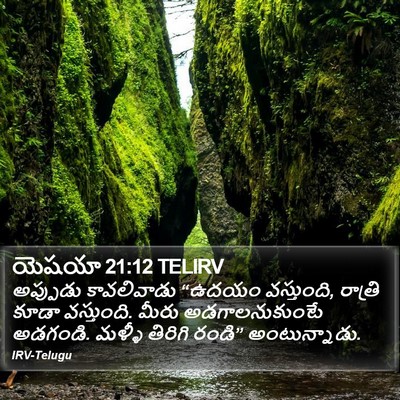 యెషయా 21:12 TELIRV Bible Verse Image
