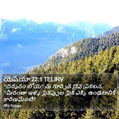 యెషయా 22:1 TELIRV Bible Verse Image