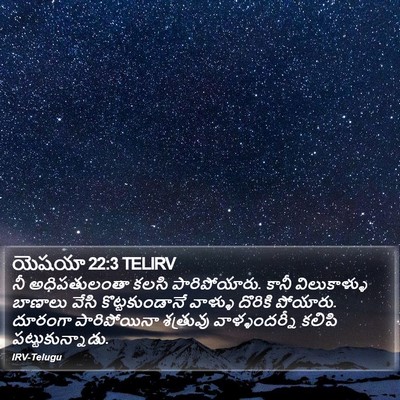 యెషయా 22:3 TELIRV Bible Verse Image