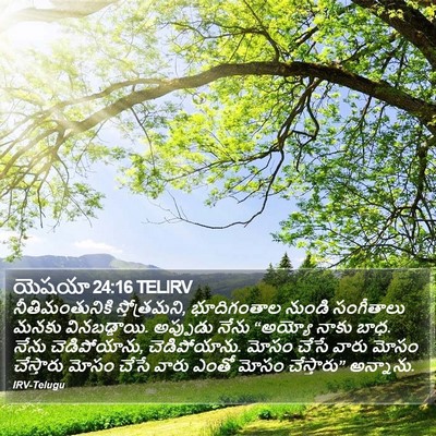 యెషయా 24:16 TELIRV Bible Verse Image