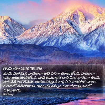 యెషయా 24:20 TELIRV Bible Verse Image