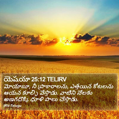 యెషయా 25:12 TELIRV Bible Verse Image