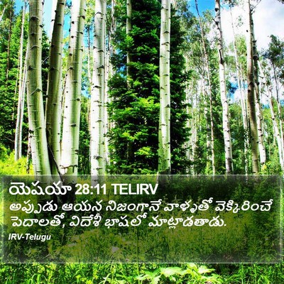 యెషయా 28:11 TELIRV Bible Verse Image