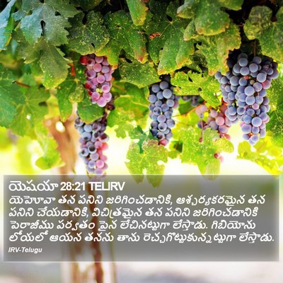 యెషయా 28:21 TELIRV Bible Verse Image