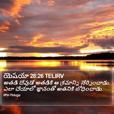 యెషయా 28:26 TELIRV Bible Verse Image