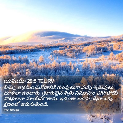 యెషయా 29:5 TELIRV Bible Verse Image