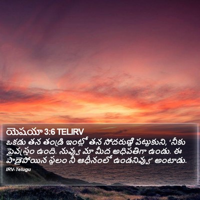 యెషయా 3:6 TELIRV Bible Verse Image
