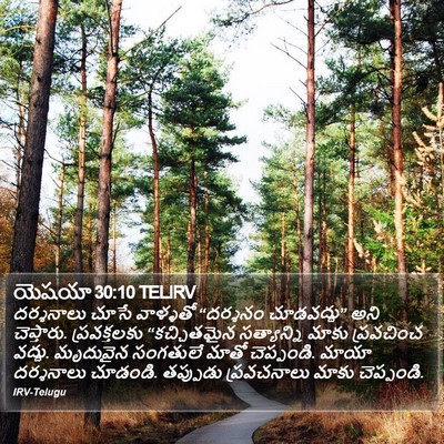 యెషయా 30:10 TELIRV Bible Verse Image