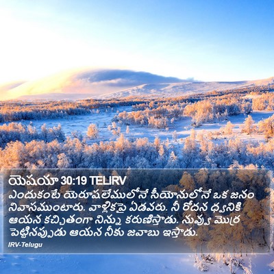 యెషయా 30:19 TELIRV Bible Verse Image