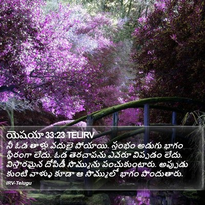 యెషయా 33:23 TELIRV Bible Verse Image