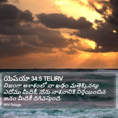 యెషయా 34:5 TELIRV Bible Verse Image