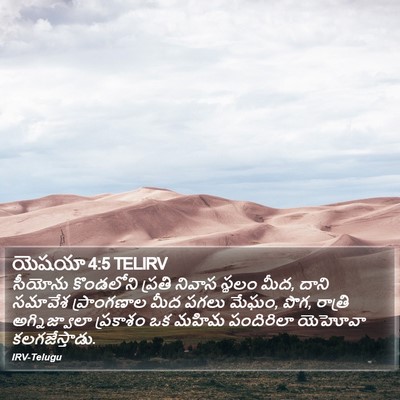 యెషయా 4:5 TELIRV Bible Verse Image