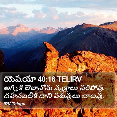 యెషయా 40:16 TELIRV Bible Verse Image