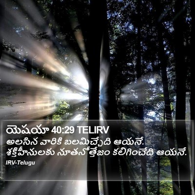 యెషయా 40:29 TELIRV Bible Verse Image