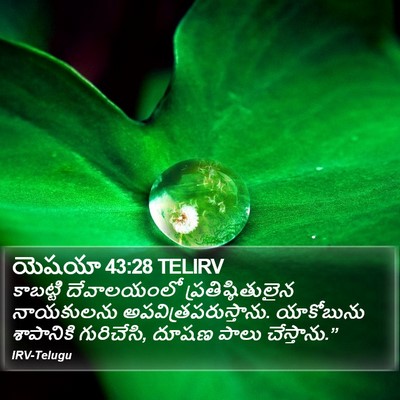 యెషయా 43:28 TELIRV Bible Verse Image