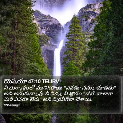 యెషయా 47:10 TELIRV Bible Verse Image