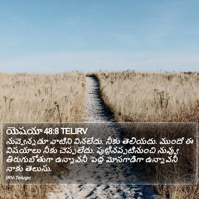 యెషయా 48:8 TELIRV Bible Verse Image