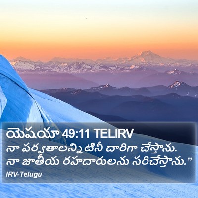 యెషయా 49:11 TELIRV Bible Verse Image