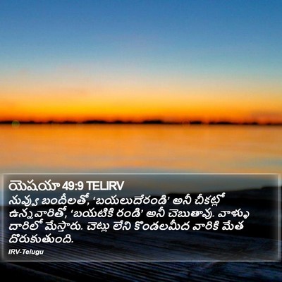యెషయా 49:9 TELIRV Bible Verse Image