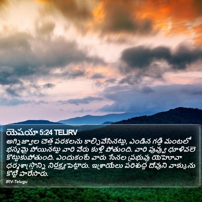 యెషయా 5:24 TELIRV Bible Verse Image