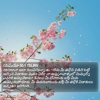 యెషయా 50:1 TELIRV Bible Verse Image