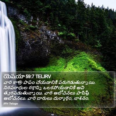 యెషయా 59:7 TELIRV Bible Verse Image
