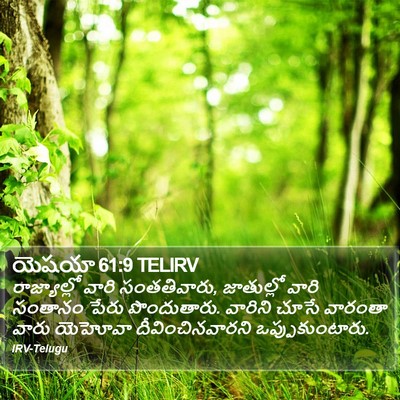 యెషయా 61:9 TELIRV Bible Verse Image