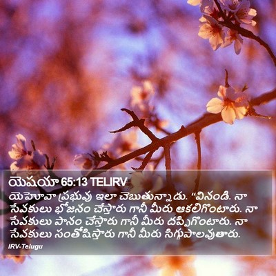 యెషయా 65:13 TELIRV Bible Verse Image