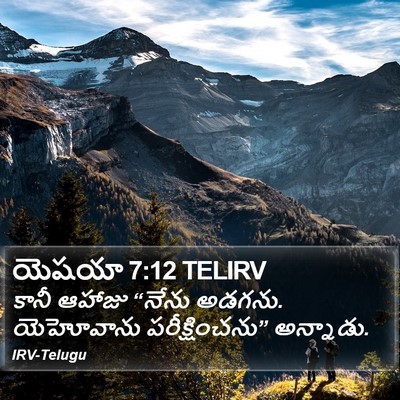 యెషయా 7:12 TELIRV Bible Verse Image