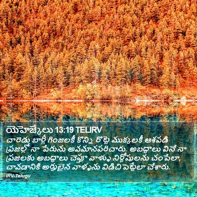 యెహెజ్కేలు 13:19 TELIRV Bible Verse Image