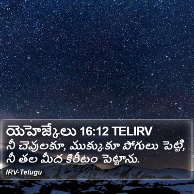 యెహెజ్కేలు 16:12 TELIRV Bible Verse Image