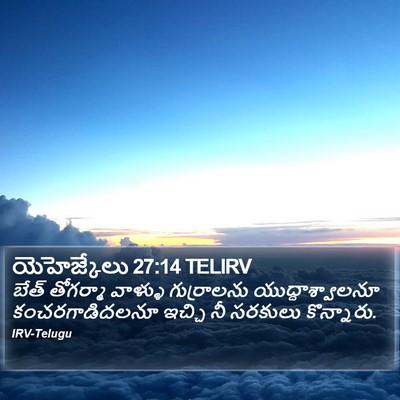 యెహెజ్కేలు 27:14 TELIRV Bible Verse Image