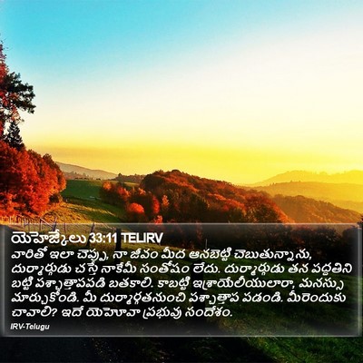 యెహెజ్కేలు 33:11 TELIRV Bible Verse Image