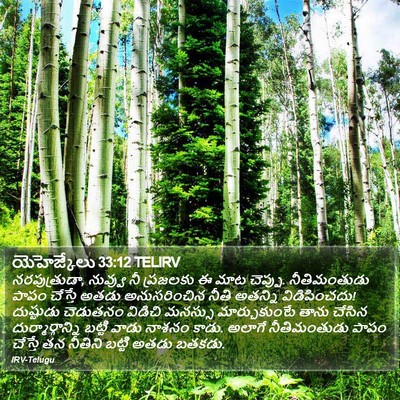 యెహెజ్కేలు 33:12 TELIRV Bible Verse Image