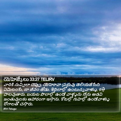 యెహెజ్కేలు 33:27 TELIRV Bible Verse Image