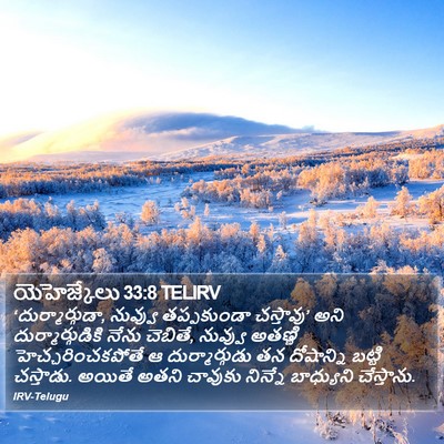 యెహెజ్కేలు 33:8 TELIRV Bible Verse Image