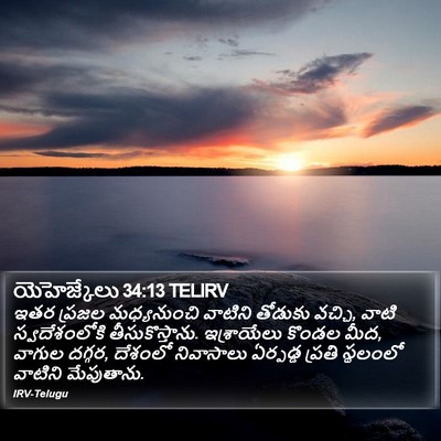 యెహెజ్కేలు 34:13 TELIRV Bible Verse Image