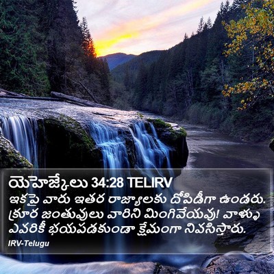 యెహెజ్కేలు 34:28 TELIRV Bible Verse Image