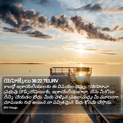 యెహెజ్కేలు 36:22 TELIRV Bible Verse Image