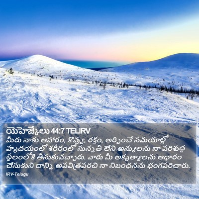 యెహెజ్కేలు 44:7 TELIRV Bible Verse Image