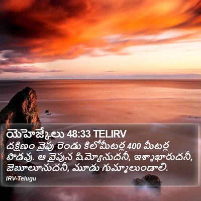 యెహెజ్కేలు 48:33 TELIRV Bible Verse Image