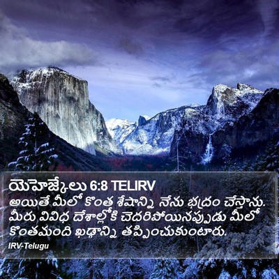 యెహెజ్కేలు 6:8 TELIRV Bible Verse Image