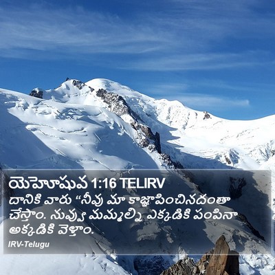 యెహోషువ 1:16 TELIRV Bible Verse Image