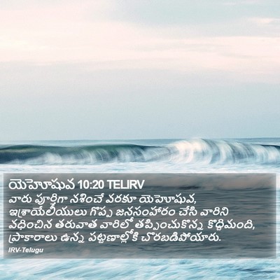 యెహోషువ 10:20 TELIRV Bible Verse Image