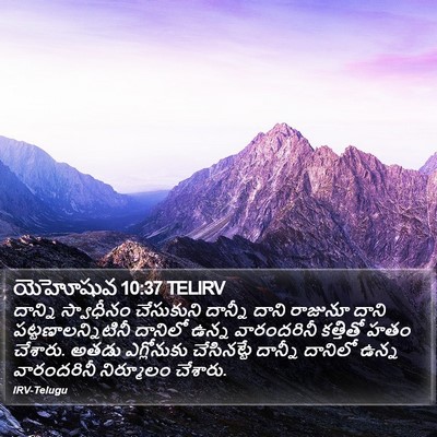 యెహోషువ 10:37 TELIRV Bible Verse Image