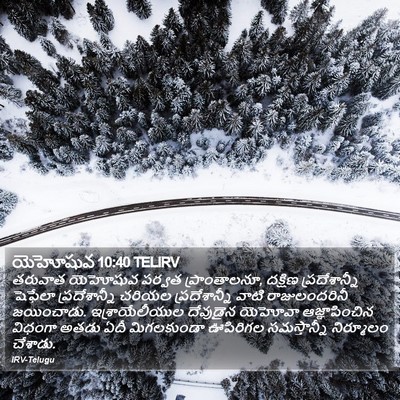 యెహోషువ 10:40 TELIRV Bible Verse Image