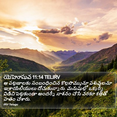 యెహోషువ 11:14 TELIRV Bible Verse Image