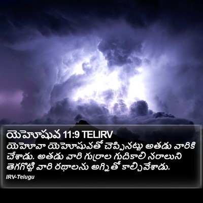 యెహోషువ 11:9 TELIRV Bible Verse Image